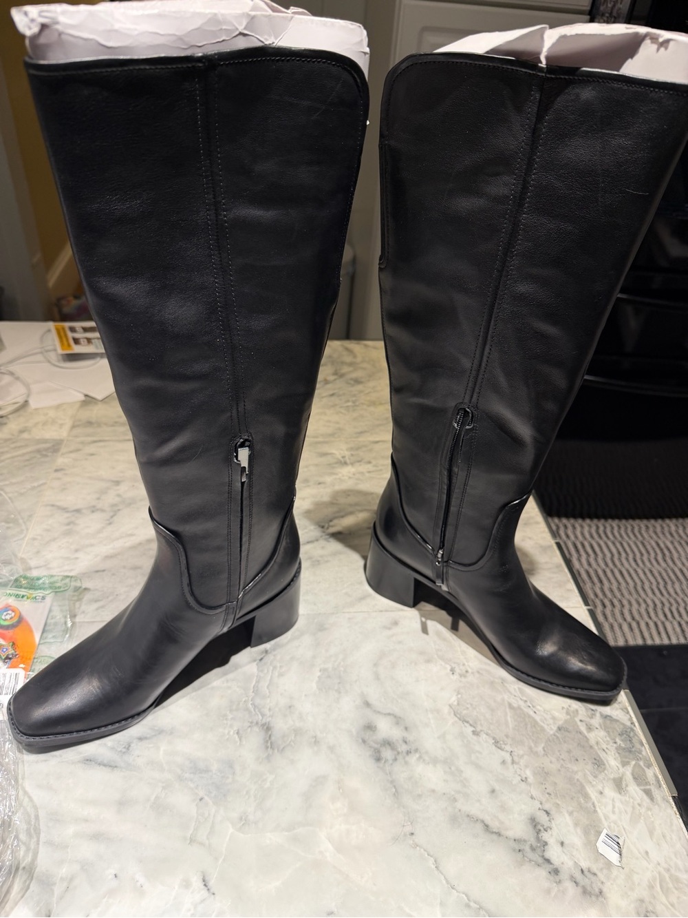 27 EDIT Black Leather Boot Interior with Branded Insole new no (box) - Picture 2 of 7